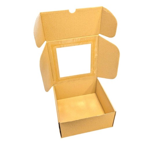 Kartónová krabička s okienkom 20x20x10cm na balenie mydlového vosku x1