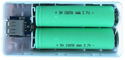 Puzdro na powerbanku s 2x 18650 USB modulom, vstavané