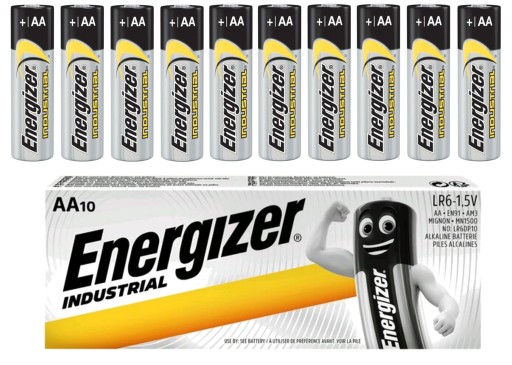 10x VÝKONNÝ ENERGIZER INDUSTRIAL LR6 R6 AA BATÉRIA