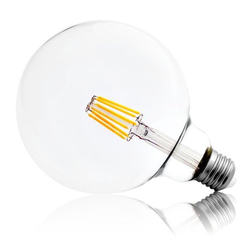 VEĽKÁ LED ŽIAROVKA FILAMENTOVÁ LED EDISON RETRO 8W E27 G125 NEUTRÁLNA FARBA