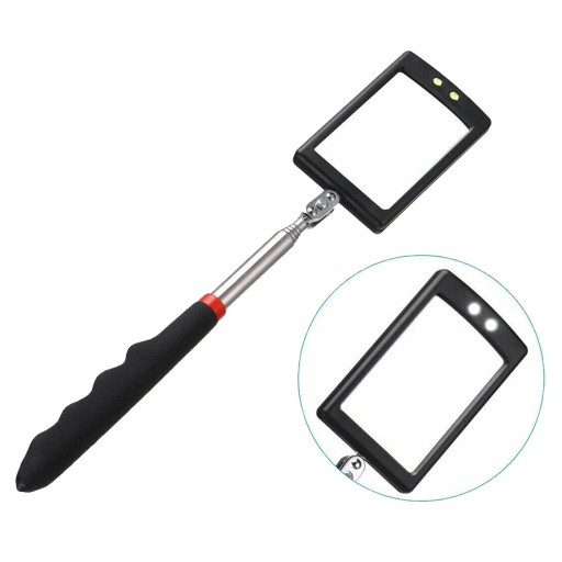 TELESKOPICKÉ KONTROLNÉ ZRKADLO NA KĹBE, OSVETLENIE 88CM LED