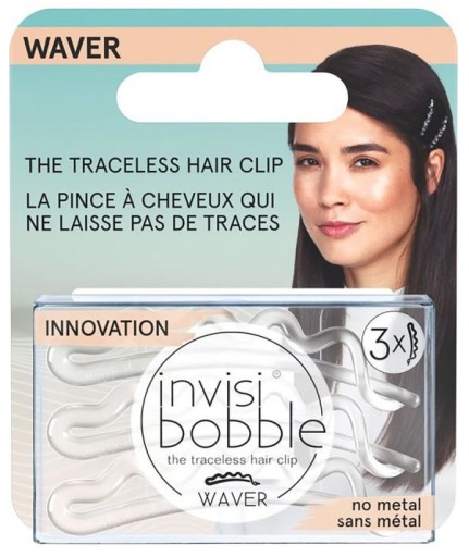 Invisibobble Waver Crystal Clear DEKORATÍVNE VLASY, 3 kusy