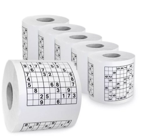 SUDOKU TOALETNÝ PAPIER VEĽKOSŤ XL S HÁDANKAMI