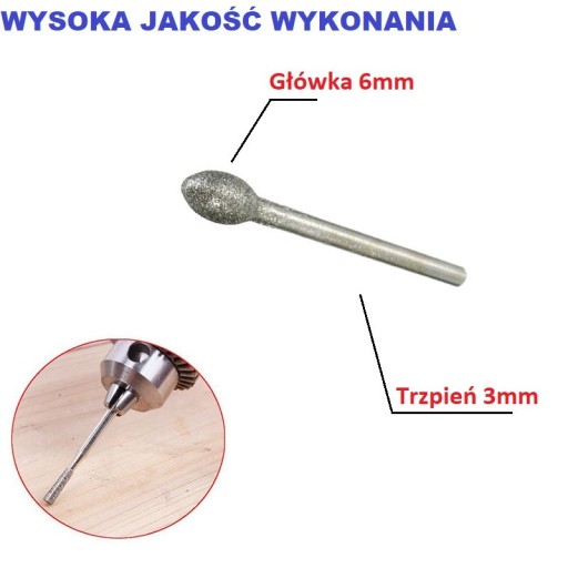 Plameňový diamantový rezač, 6 mm brúsny kotúč