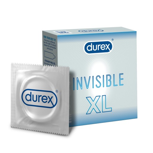 VEĽKÉ DUREX INVISIBLE XL KONDÓMY, TENKÉ, 3KS