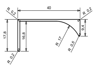 HRANOVÁ NÁBYTKOVÁ RÚČKA, MAT ČIERNA UA6 32MM L-52MM