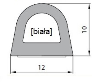 Biele samolepiace tesnenie, typ D12x10