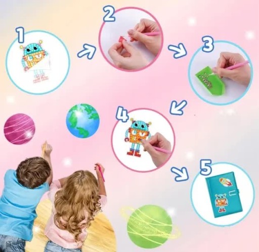 MOZAICOVÉ VÝŠIVKY DIAMANTOVÉ ROZTOMÉ nálepky JEDNOROŽCOV