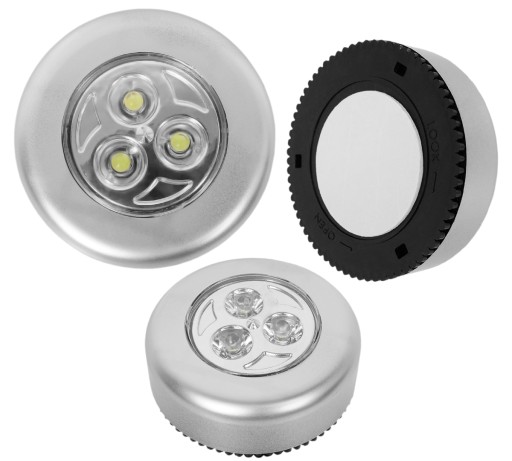 3x LED SAMOLEPIACA DOTYKOVÁ LAMPA NA BATÉRIU