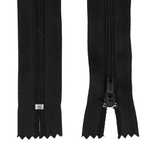 ŠPIRÁLOVÝ Zips #3 TENKÝ - 20 CM - ČIERNA