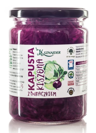 Kyslá kapusta so šťavou z cvikly 500g Sznajder