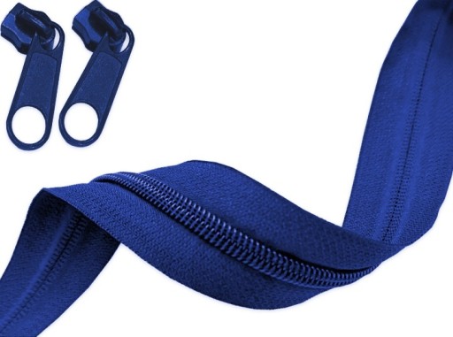 ŠPIRÁLOVÁ PÁSKA NA Zips 5MM MODRÁ 5MB 10 Zipsov