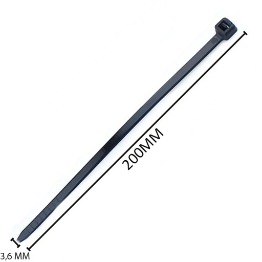 SVIEČKA KABELNÉ VIAZAČKY ČIERNA 100 KS 3,6, X 200 mm