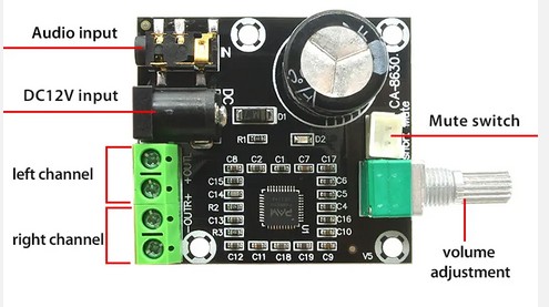 STEREO ZOSILŇOVAČ 2x15W 8-15V PAM8610