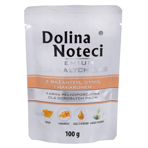 DOLINA NOTECI mokré krmivo pre psov malých plemien Bažant, tekvica a cestoviny 100g