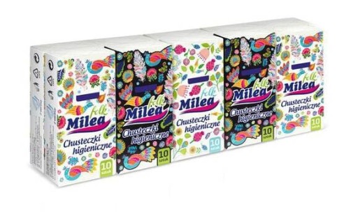 Papierové vreckovky Milea 10 x 10 kusov