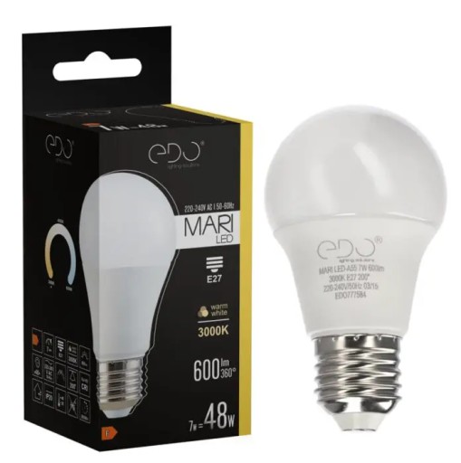 MARI LED E27 7W 3000K 600lm teplá EDO žiarovka