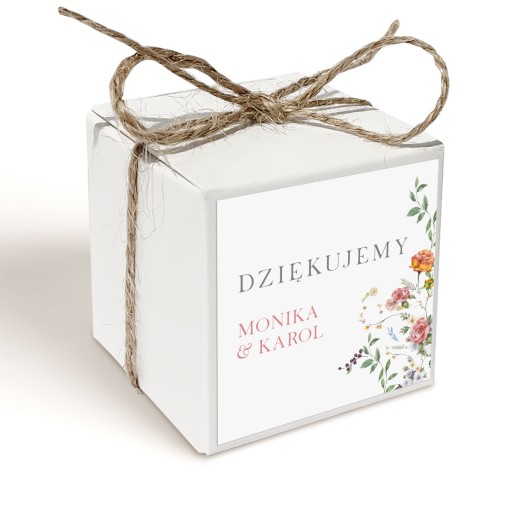 Ďakujem box Wedding 2 PERS fondán. VZORKY