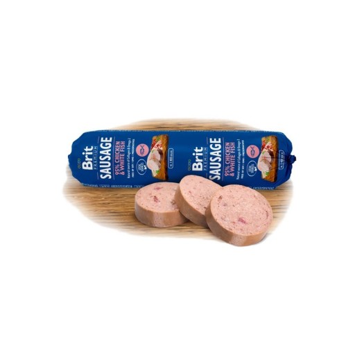 Brit Premium By Nature Kuracia rybacia klobása pre psov Kuracia ryba 800g