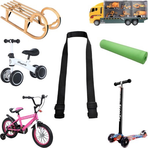 Popruh na prenášanie bicykla a ťahanie kolobežky