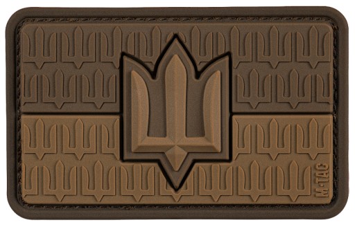 3D nášivka na vlajku Ukrajiny s emblémom Trident M-Tac 8x5 cm PVC Coyote na suchý zips