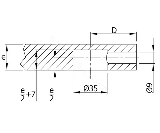 BMZ lôžková spojka M8x84mm