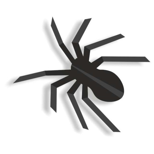 Kartónová DEKORÁCIA PAVÚK 3D, samolepiaca, VEĽKÁ