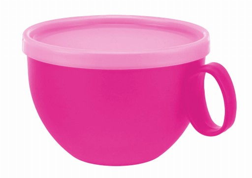 JUMBO XXL hrnček s rúčkou NA KÁvu, ČAJ, POLIEVKY S viečkom 550ML MIX FARBA