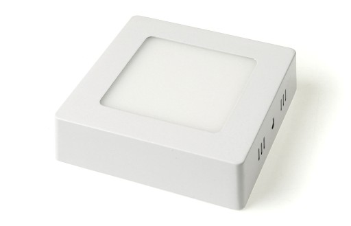 POVRCHOVÁ MONTÁŽ Štvorcový LED PANEL 6W STUDENÁ BIELA 6000K