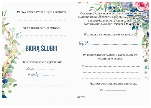 SVADOBNÉ POZVÁNKY NA SVADBU Geometric Garden