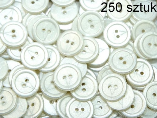 PLASTOVÉ GOMBÍKY 20 mm biela perleťová, balenie 250 ks.