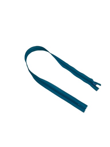 Zips, SAMOSTATNÝ Zips, KRYTÁ ČIPKA, 50 cm, TYRKYSOVÁ