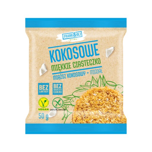 Kokos + mandle bez cukru 50g Frank&Ol