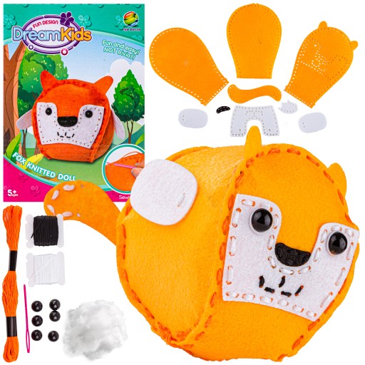 Súprava na šitie MASCOT Vyšívaný vankúš LESNÉ ZVIERATÁ FOX DIY