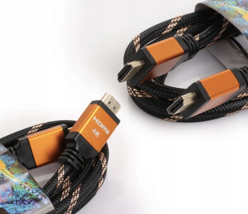 HDMI-HDMI KÁBL Opletený 2,0 V UHD 4K dekodér tunerový kábel 0,5 m