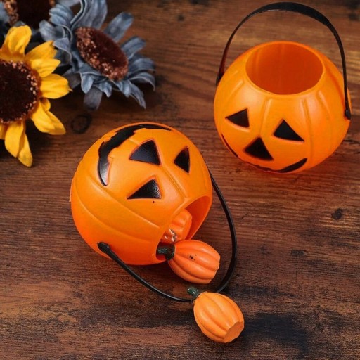 Prívesky s lampášom tekvica vedro Halloweenska dekorácia 6 KS