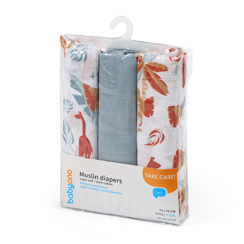 Babyono Mušelínová plienka 70x70 3-bal 348/07