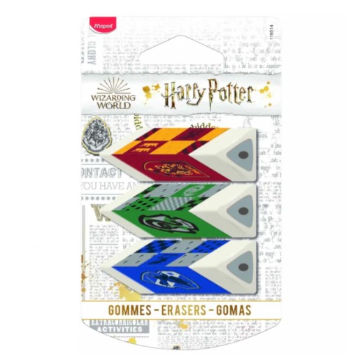 Harry Potter Maped školská guma, 3 kusy