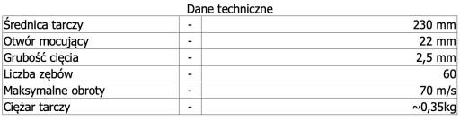 Kotúč na drevo 230x22x60T (otvory) GEKO G78061