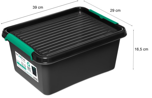 KONTAJNER S VEKOM, ČIERNA 12,5 L eco.line