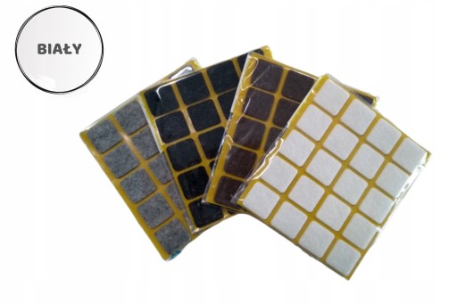 SAMOLEPIACE PLSTENÉ PODLOŽKY, BIELE Štvorcové, 20 KS