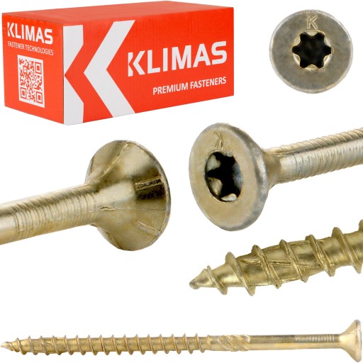 Skrutky do dreva 4x70 mm 200 ks TORX kužeľové Klimas WKCS