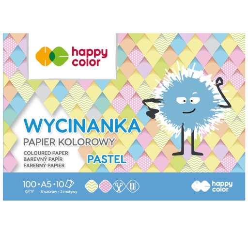 PASTELOVÝ A5 VYSTRIHOVACÍ BLOK 10 LISTOV HAPPY FARBA