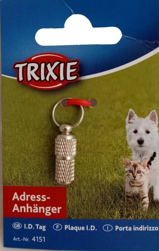 Trixie ADRESSKÁ TAŠKA SMALL strieborná pre psov a mačky