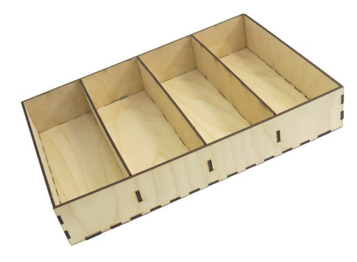 DEKOROVÁ KRABIČKA so 4 priehradkami 31,8x21,2x5,5cm PE36