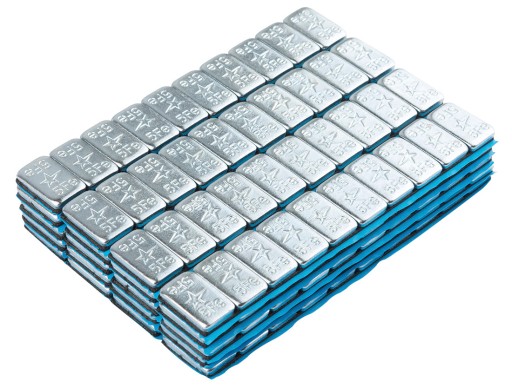 Závažia nalepené na kolesá pneumatík Fivestars Round, pozinkované, 5g, 20 pásov