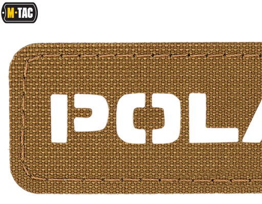 NÁŠIVA ZNAK POĽSKO LASEROVÝ REZANÝ VELCRO ODOLNÝ M-TAC 25x80 COYOTE