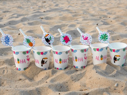 Havajské slamky zo sady Aloha Party 6 ks