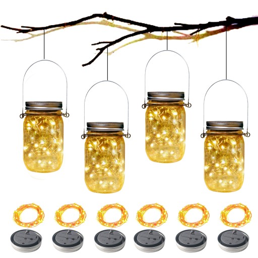 SOLAR záhradné svietidlo JAR sklenený lampáš