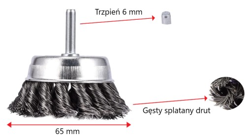 ČISTIACA KEFA POVINOVANÁ PRE 65 mm VŔTAČKU